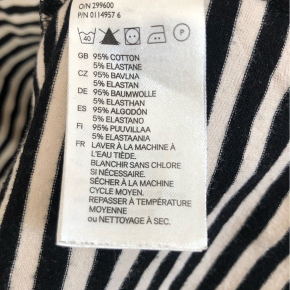 H&M Nautical Stripe Mini Tee Shirt Dress Medium - Picture 4 of 5